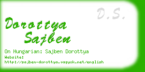 dorottya sajben business card